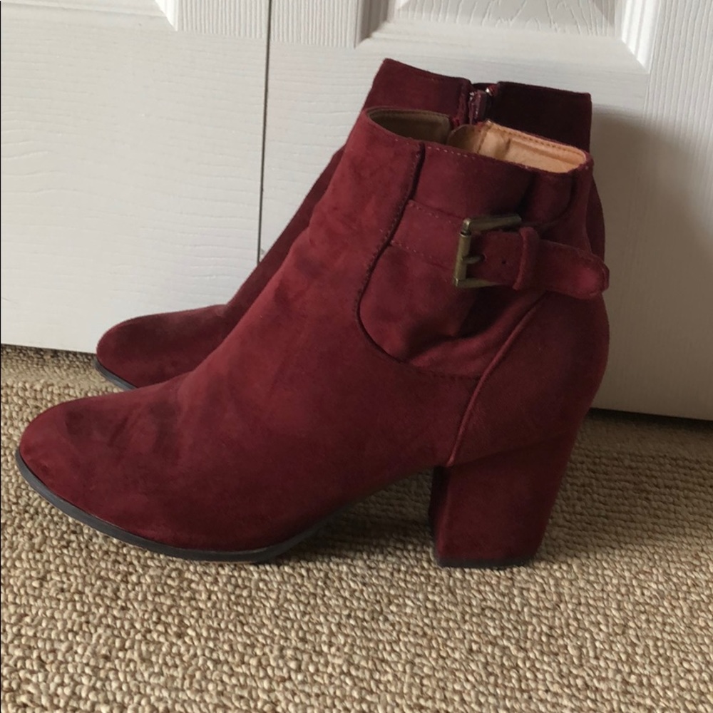 Red heel booties